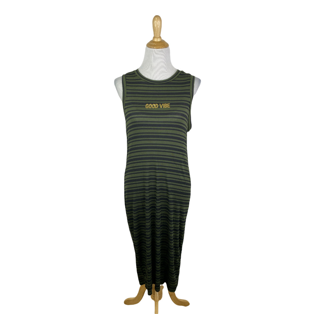 MIROH Stripe GOOD VIBES Bodycon Dress 1X